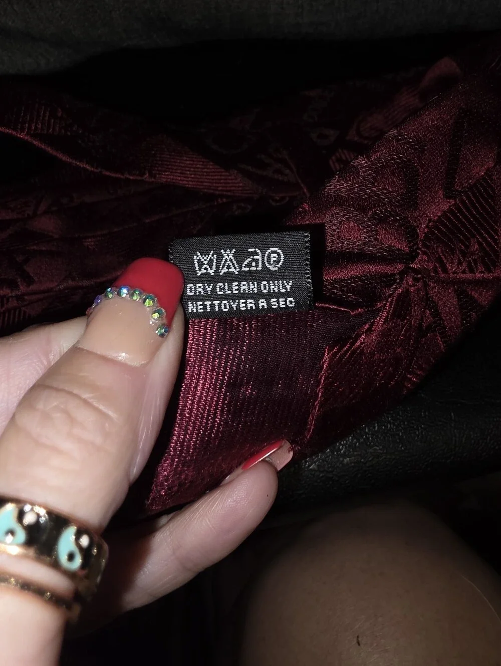 Dolce & Gabbana Wine Red Logo Jacquard Tie